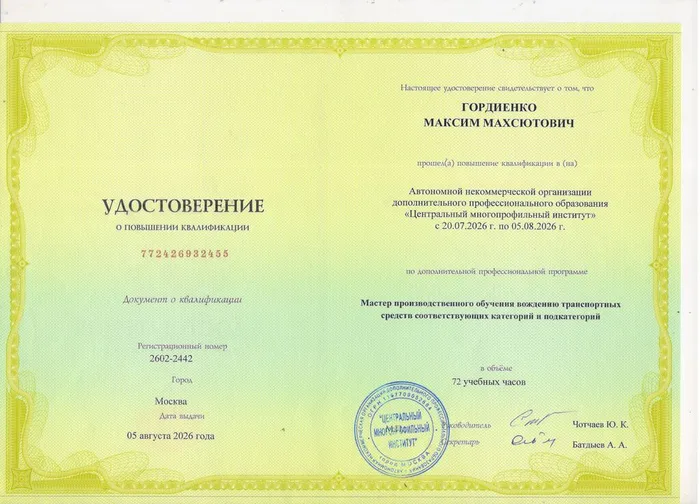 Гордиенко М.М..